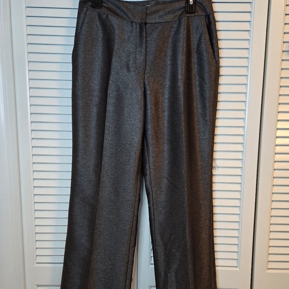 Calvin Klein Bootcut Shimmery Gray Stretch Chino Dress Pants Size 6 Pockets - Picture 2 of 8